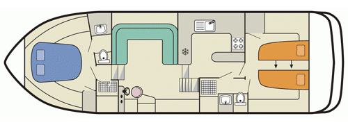 Royal Mystique B - boat layout diagram