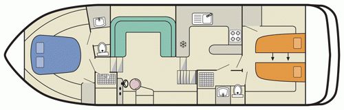 Royal Mystique A - boat layout diagram